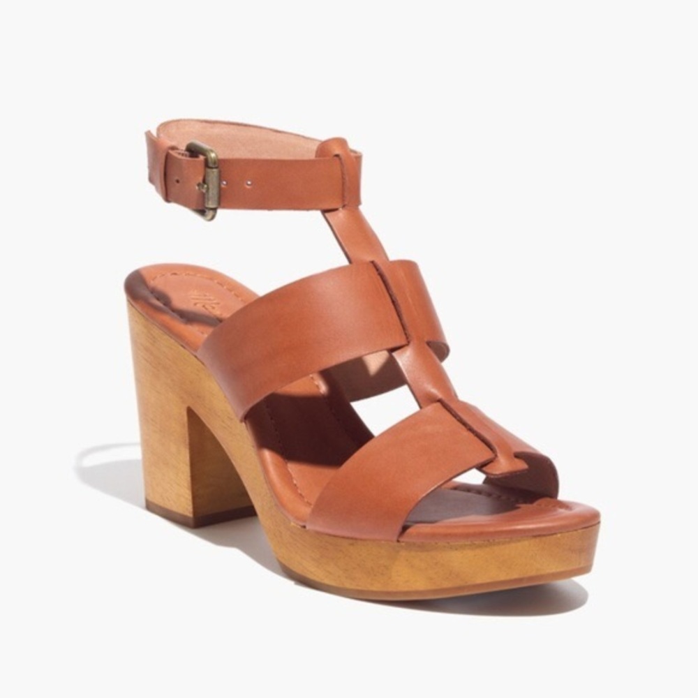 Madewell Irving camel colored platform sandals
